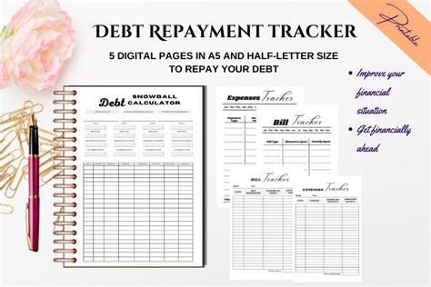 Digital Debt Snowball Spreadsheet Debt Repayment Planner