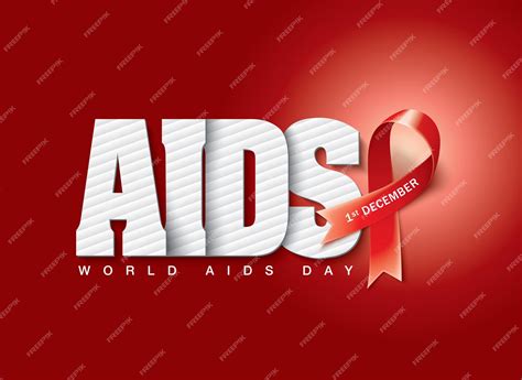 Premium Vector Aids Awareness Red Ribbon World Aids Day Concept Vector Illustration