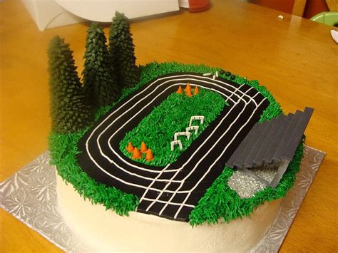 Track And Field Cake Running Cake Track And Field Chocolate Swirl
