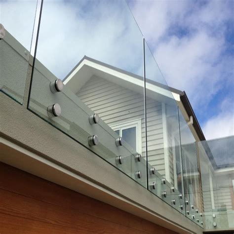 Outdoor Stainless Steel Standoff Frameless Glass Railing
