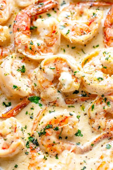 Creamy Garlic Shrimp With Parmesan Low Carb In 2020 With Images Shrimp Recipes Easy