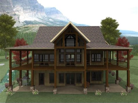 House Plans Walkout Basement Wrap Around Porch Openbasement