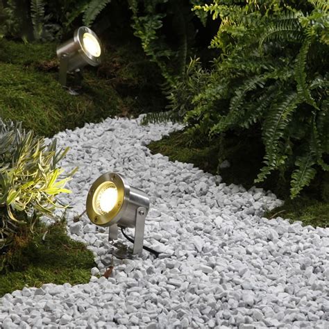 With these lights, you can highlight an made of waterproof materials, spotlights offer a long lifespan even after exposing them to the adverse outdoor conditions. Techmar Catalpa 12V LED Garden Spot Lights