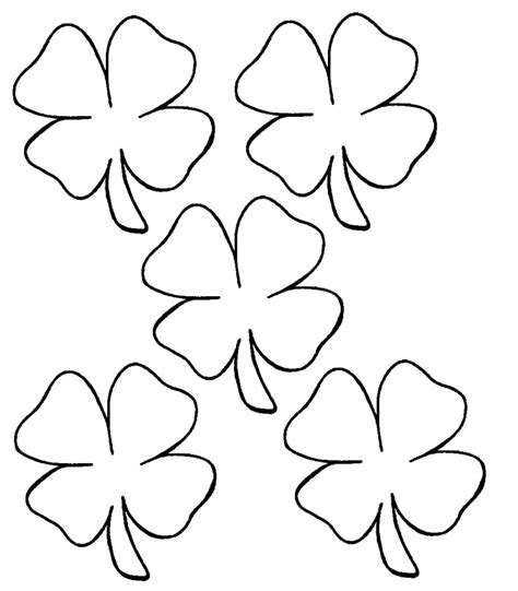 4 leaf clover printable coloring pages. Clover Printable - ClipArt Best