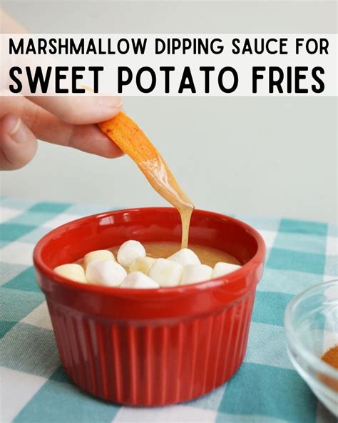 Pour over sweet potatoes in a large bowl and toss to coat. Marshmallow Dipping Sauce for Sweet Potato Fries | Sweet potato cinnamon, Sweet potato dessert ...