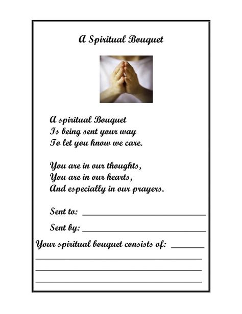 Spiritual Bouquet Template