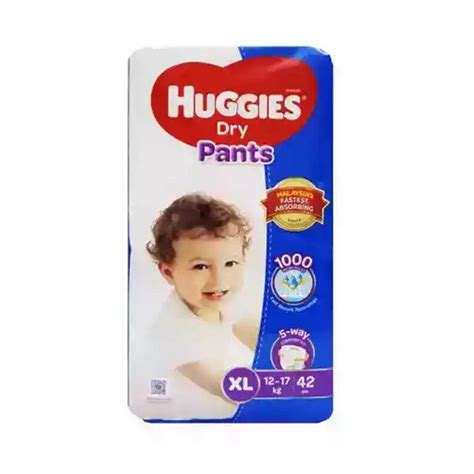 Huggies Dry Pants Baby Diaper Pant Xl 12 17 Kg 42s Togumogu