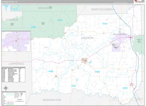 Jackson County In Wall Map Premium Style By Marketmaps Mapsales