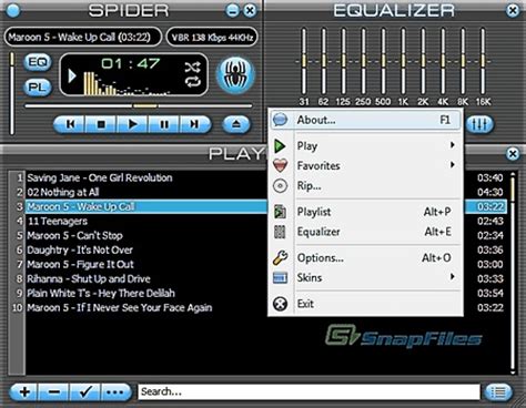 Aimp is a powerful and popular music player for windows. Spider Player - Audio player which lets you find, play and ...