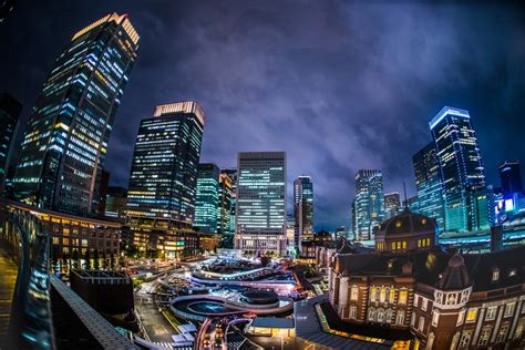 무료 이미지 지평선 밤 옥상 시티 마천루 도시 풍경 도심 황혼 저녁 경계표 일본 야간 촬영 도쿄 건물