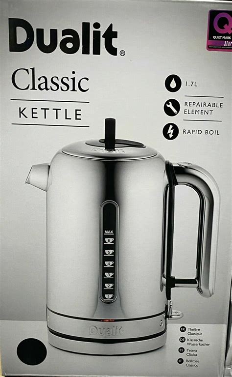 Dualit Classic 17l Polished Stainless Steel Kettle 72815 Rapid Boil