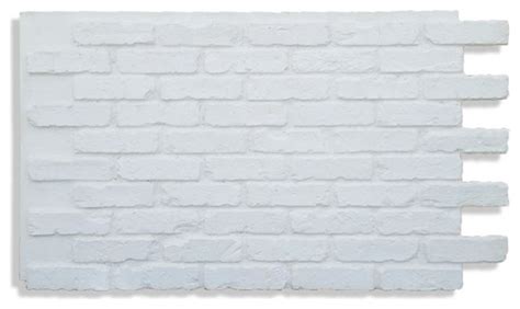 26x48 Faux Brick Panels White Traditional Siding And Stone