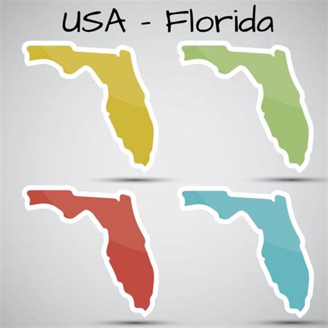 ᐈ Outline Of The State Of Florida Stock Vectors Royalty Free Florida