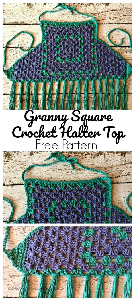 Granny square halter top free crochet pattern. Granny Square Crochet Halter Top | Crochet halter top pattern, Granny square crochet, Crochet ...