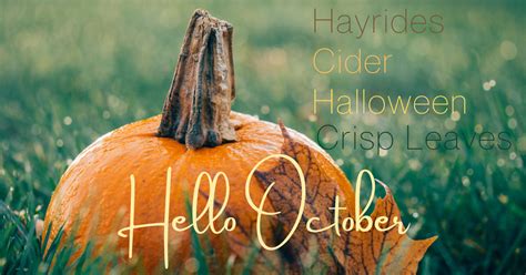 Hello October Pumpkins Hayrides Image Bramble Avenue