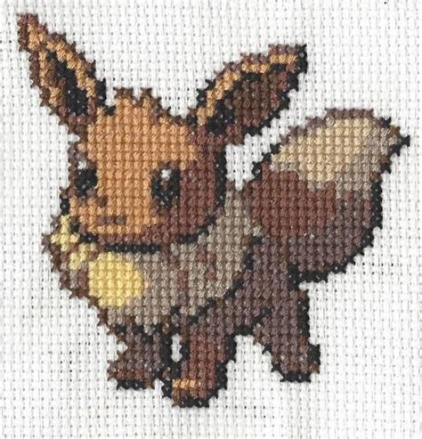 Eevee Pokemon Cross Stitch Pattern Etsy