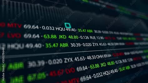 Stock Market Tickers With Graphs And Charts Digital Data Displaying