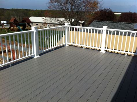 Best deck color for a white house from a stylistic standpoint, white homes are something of a blank canvas because they go with almost everything. MD- Azek Slate Gray Decking | Decks | Pinterest | Gray ...