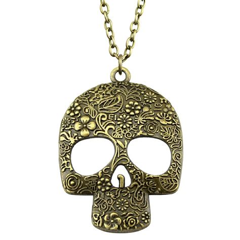 Wysiwyg 2 Colors 66x49mm Big Skull Pendant Necklace Fashion Jewelry