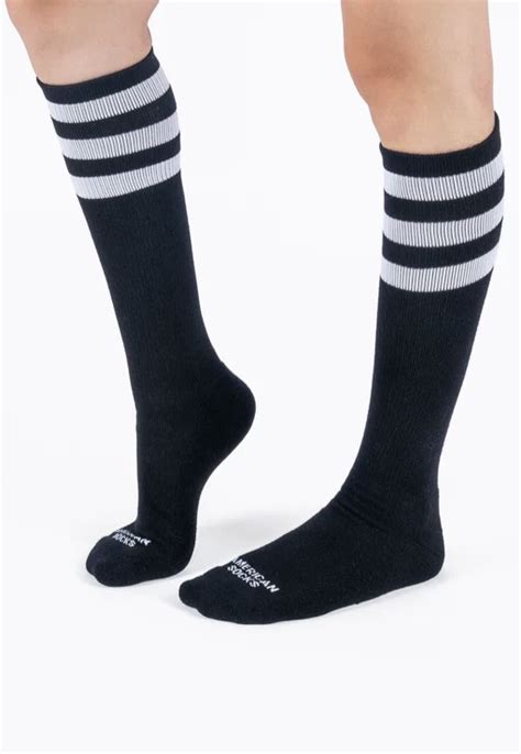 American Socks Back In Black Knee High Socks Impericon En