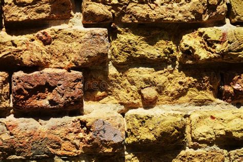 Venetian Brick Corner Background Shades Antique Building Texture In