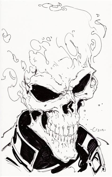 Ghost Rider In Tom Millers Various Character Sketches Comic Art