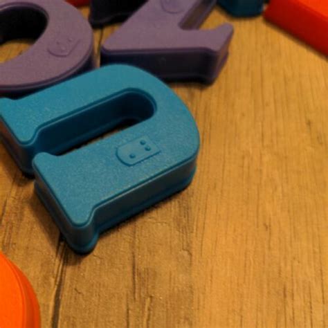 40 Lot Playskool Alphabet Lettersnumbers Braille Plastic Magnetic