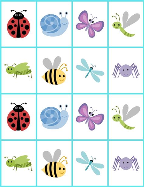 Diy Memory Game Cards For Kids Free Printable Card Games For Kids