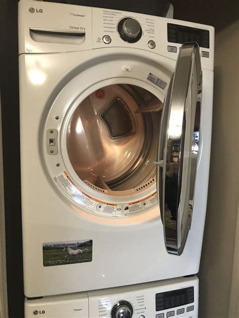Lg Stacked Washer And Dryer W True Steam And Sensor Dry Gas Dryer