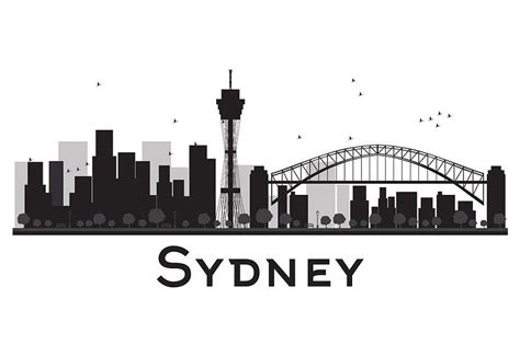 Sydney City Skyline Silhouette In 2022 City Skyline Silhouette