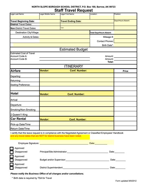 Travel Request Template Excel 2012 2024 Form Fill Out And Sign