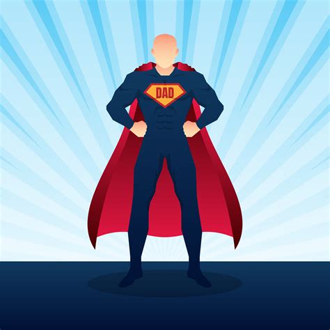 Happy Fathers Day Superdad With Burst Background Illustration 206802
