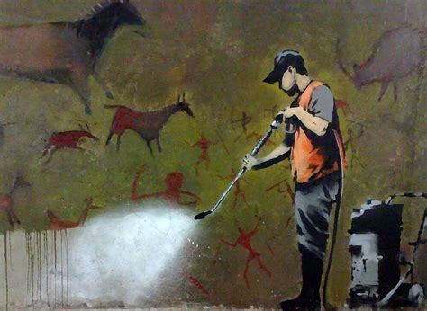 Banksy Powerwash Cave Painting Graffiti By Stephen Chambers The Pop