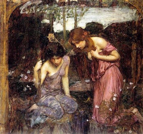 Nymphs Finding The Head Of Orpheus Study John William Waterhouse
