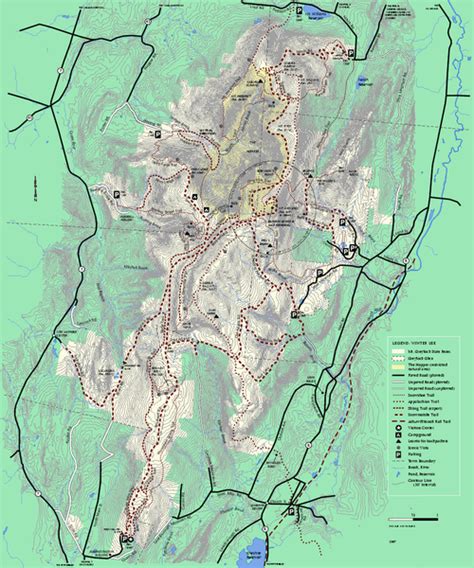 Mt Greylock State Reservation Winter Trail Map Cheshire Ma Mappery
