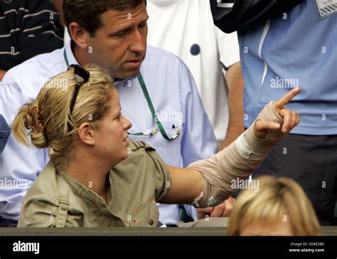 Kim Clijsters Watches Her Boyfriend Hi Res Stock Photography And Images