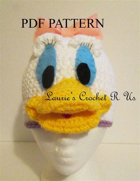 PDF Crochet Pattern Daisy Duck Inspired Hat By Lauriescrochetrus