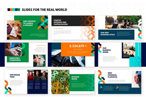 Startup Powerpoint Template Design Cuts