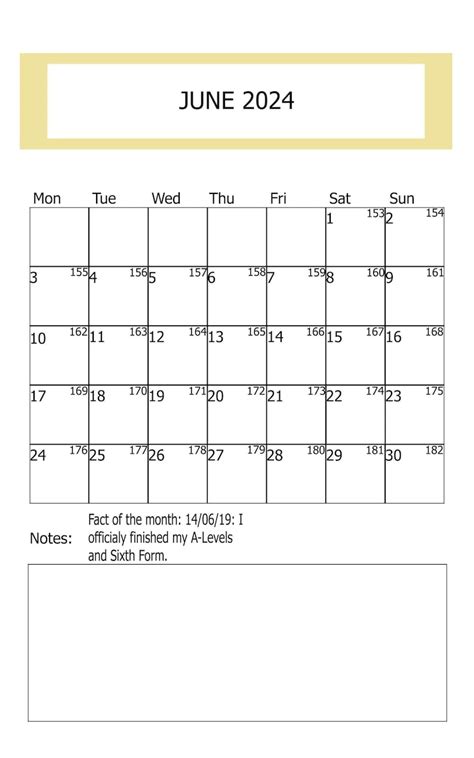 June 2024 Printable Calendar June 2024 Kalender June Etsy Uk