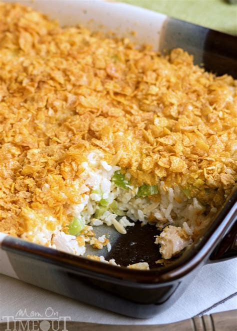 Most casserole recipes are generally, brown the meat if you're even using any, stir all the stuff together. Rotisserie Chicken Casserole - Mom On Timeout