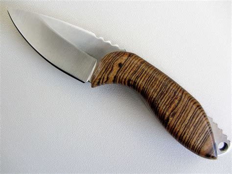 Handmade Skinner Knife Bocote Wood Handle Stainless Steel Blade