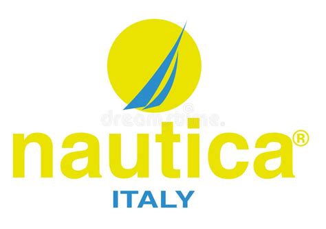 Nautica Logo Yacht Club Emblem Lettering Isolated On Dark