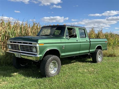 1974 Ford F250 Pickup Green 4wd Automatic Custom Classic Ford F250