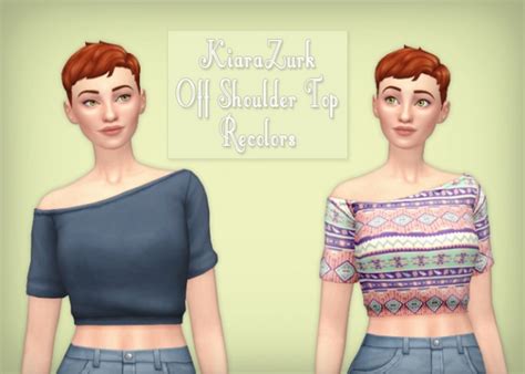 Kiarazurks Off Shoulder Top Recolors At Simsrocuted Sims 4 Updates