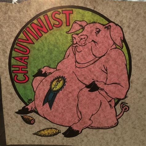 Chauvinism used to have a rather different meaning to sexism or misogyny. Chauvinist Pig Vintage 1975 Holoubek Studios Iron On Heat ...