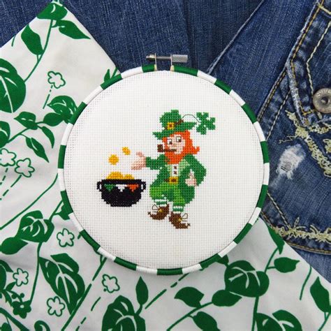 Irish Décor Leprechaun Cross Stitch Pattern Irish Etsy