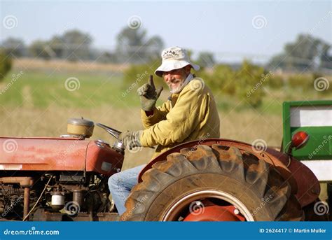 Farmer On Tractor Royalty Free Stock Photography Image 2624417