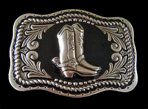 Cowboy Boot Belt Buckle Western Cowboys Cowgirls Belts And Etsy