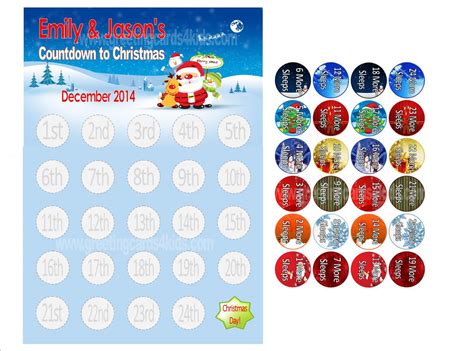 6 Best Images Of Countdown To Christmas Printable Chart Printable