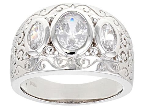 Bella Luce 322ctw Rhodium Over Sterling Silver Ring 207ctw Dew